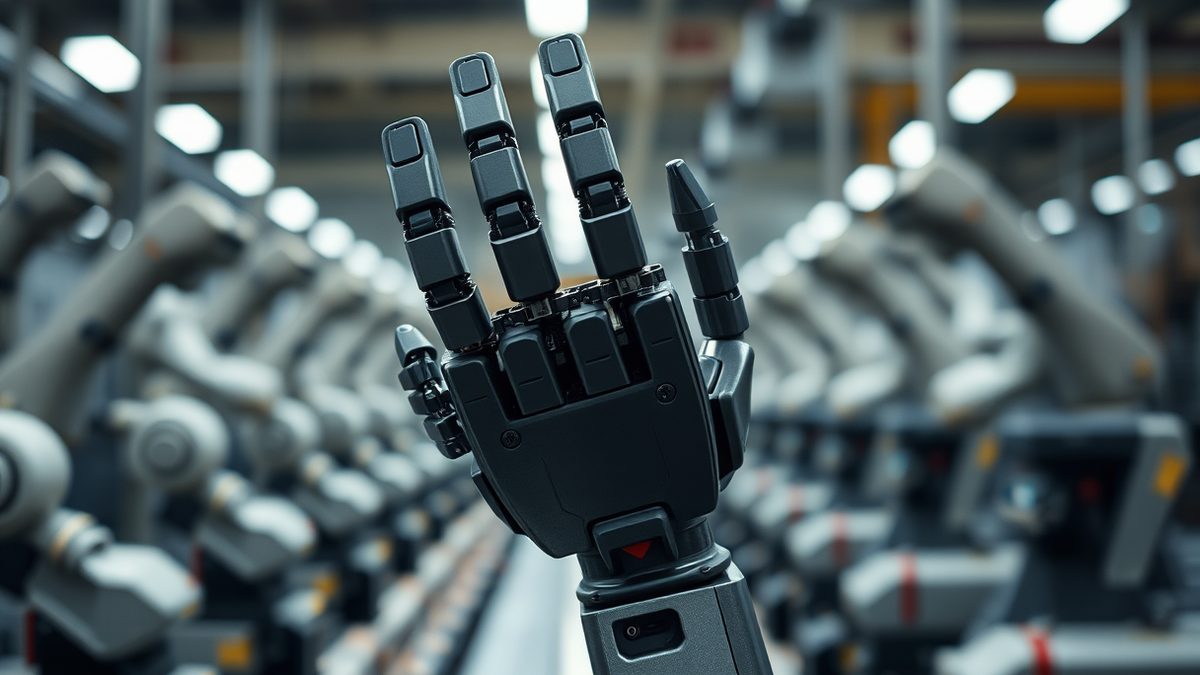 The humanoid hand fight moves to a factory floor that is already full